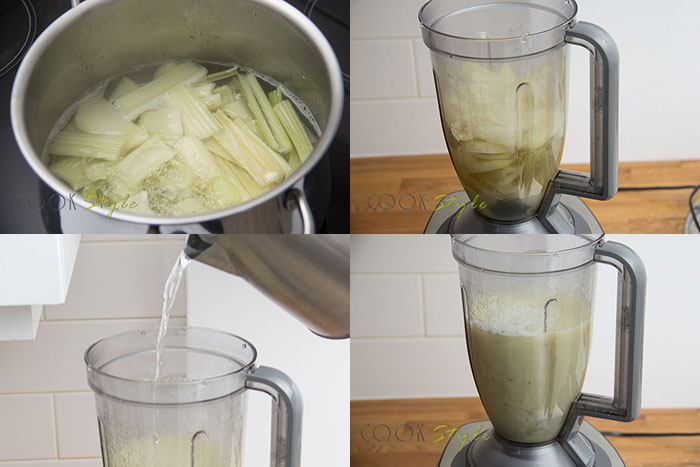 Celeriac Soup - 4 steps to make the soup