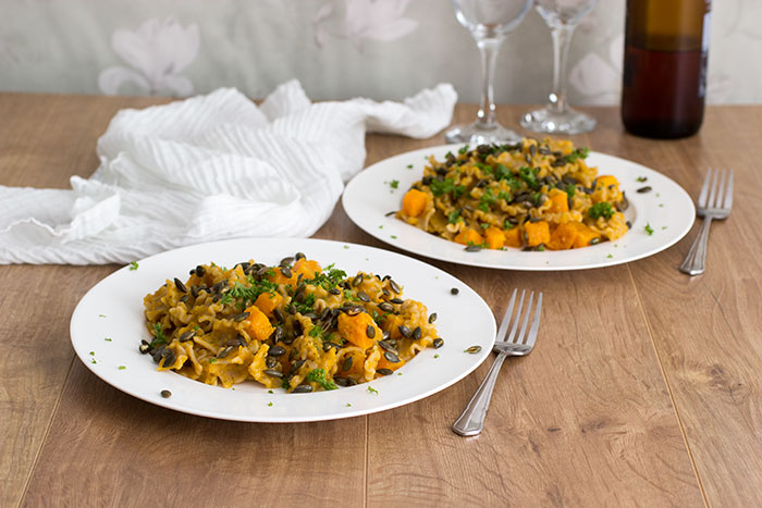  Squash pasta with squash cooked two ways