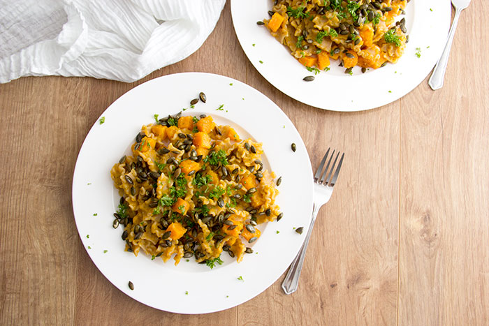  Squash pasta with squash cooked two ways