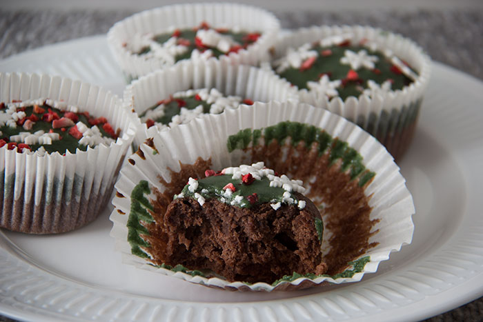 Half of Vegan Mulled Wine Cupcake