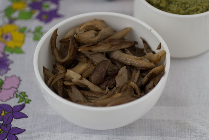 Easter menu Oyster mushrooms