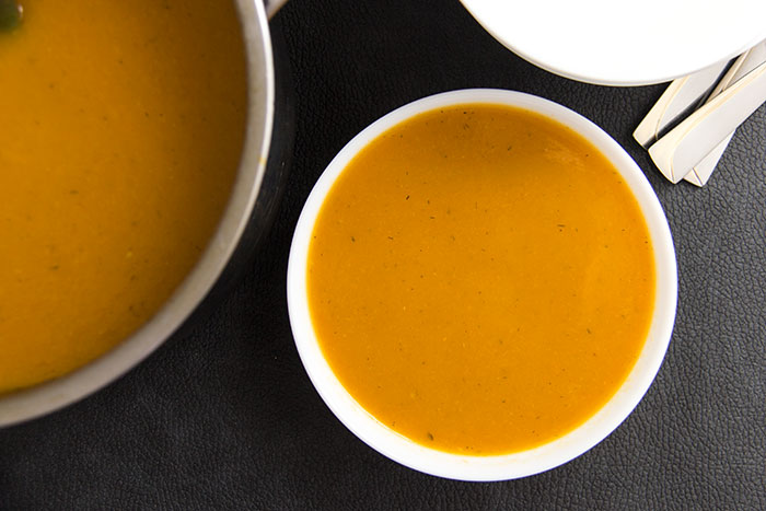 Carrot and coriander soup