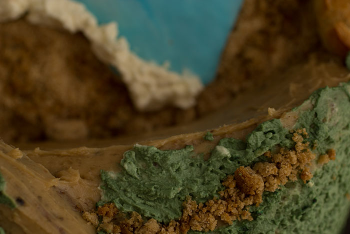 Cornish Coast Cake. Coastal path and beach