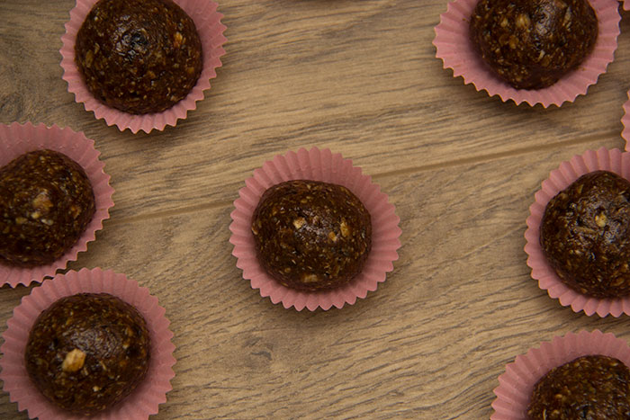 Black Forest Energy Balls viewed from another angle