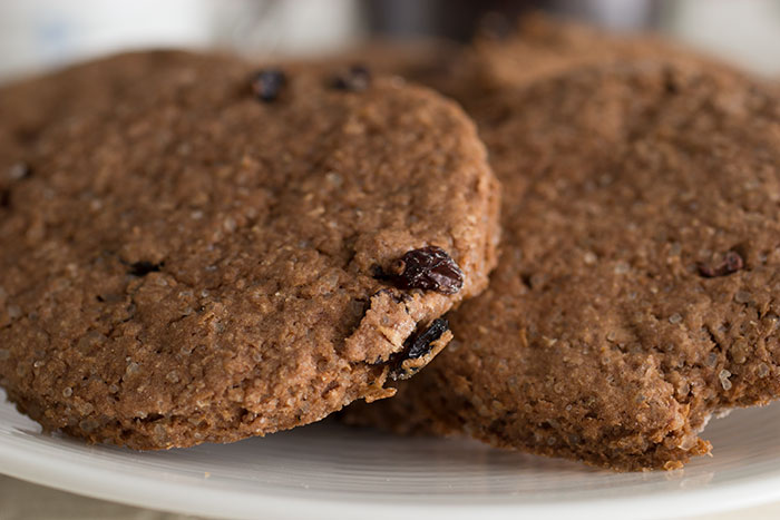 Dairy Free Chocolate Biscuits. Close up