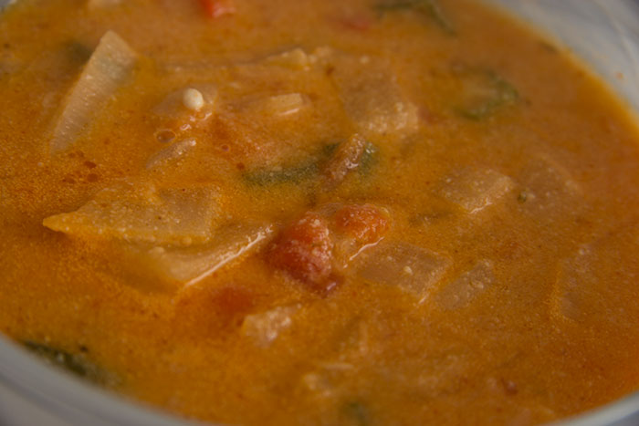African Peanut Soup. Close up