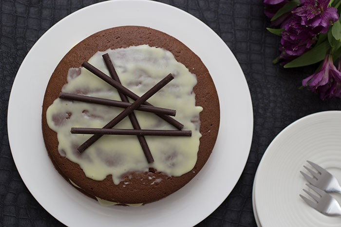 Chocolate Fudge Cake. Picture from above
