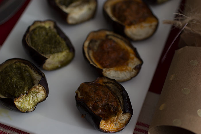 Baked aubergines