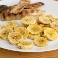 Plantain oven baked chips