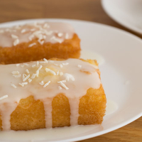 Coconut and lemon drizzle cake