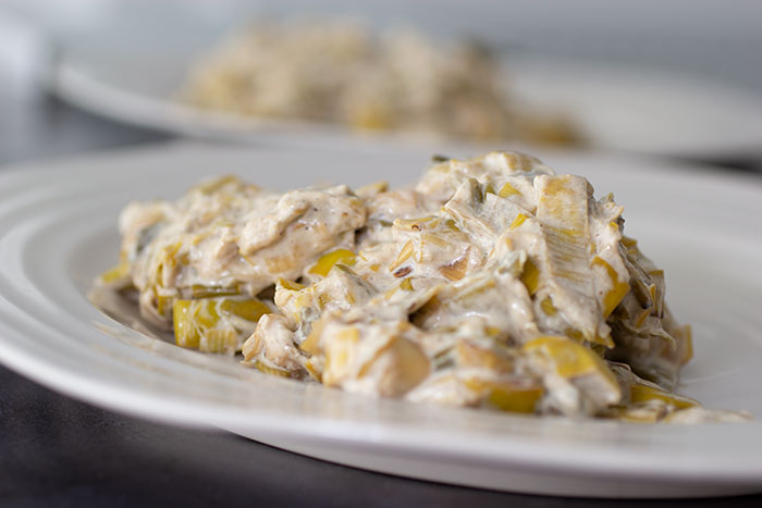 Creamy leeks