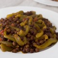 Chickpeas and roasted peppers stew