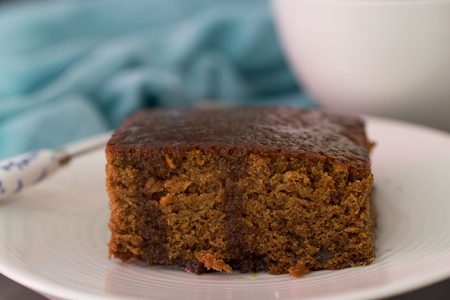 Stem Ginger Cake. Delicious cake soaked with ginger syrup.