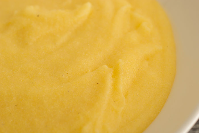 Polenta, close up