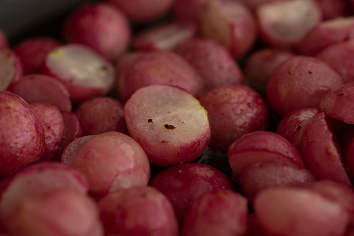 Roasted radishes