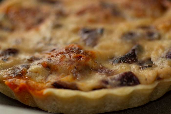 Vegan Quiche. Close up