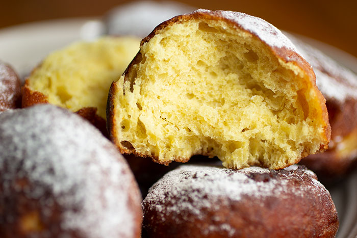 Vegan doughnuts. How they look inside